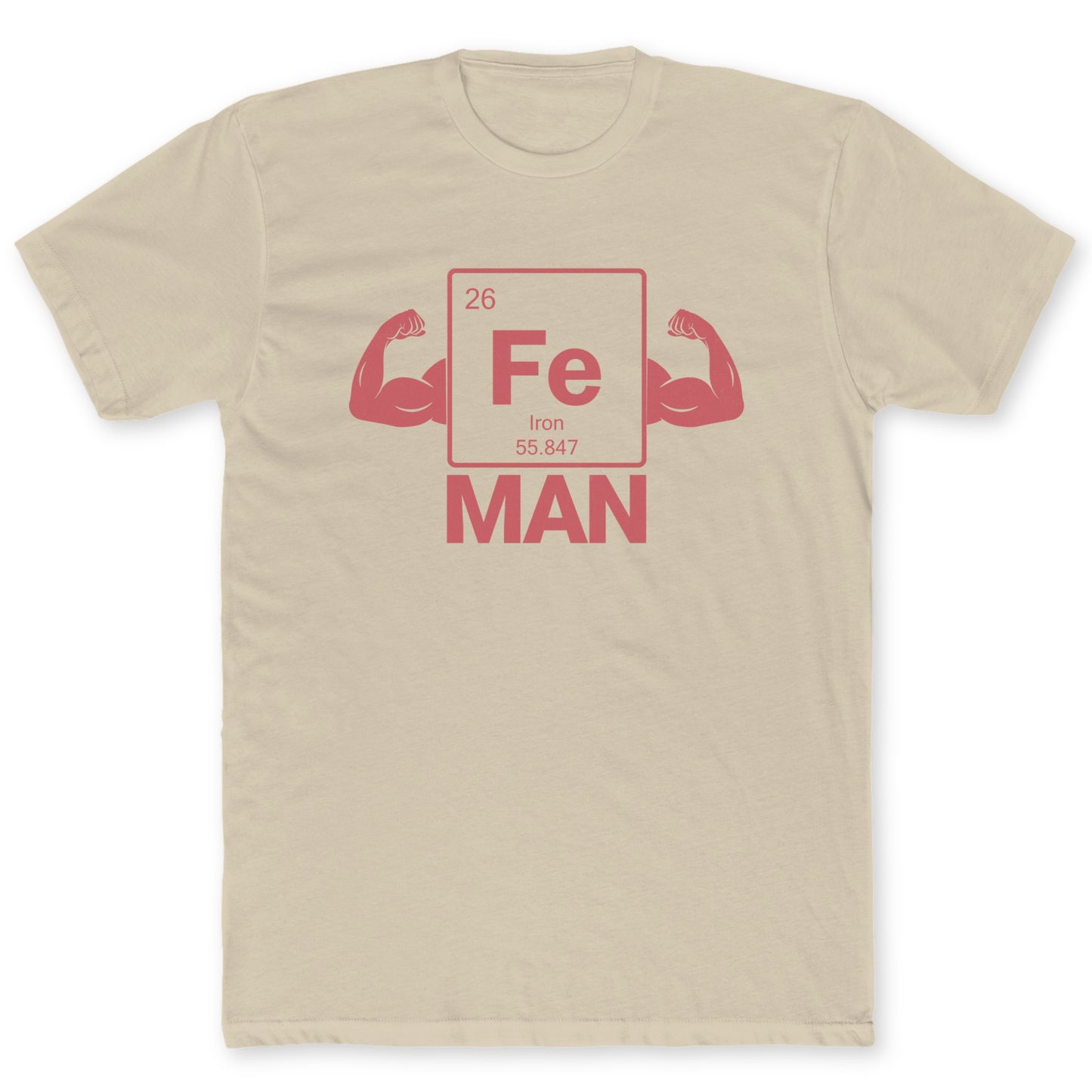 Iron Man T-Shirt - Funny Science Tee for Nerds & Geeks in Sand