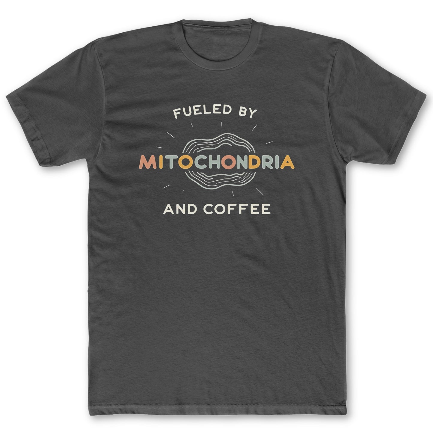 Mitochondria T-Shirt - Funny Science Tee for Nerds & Geeks in Charcoal