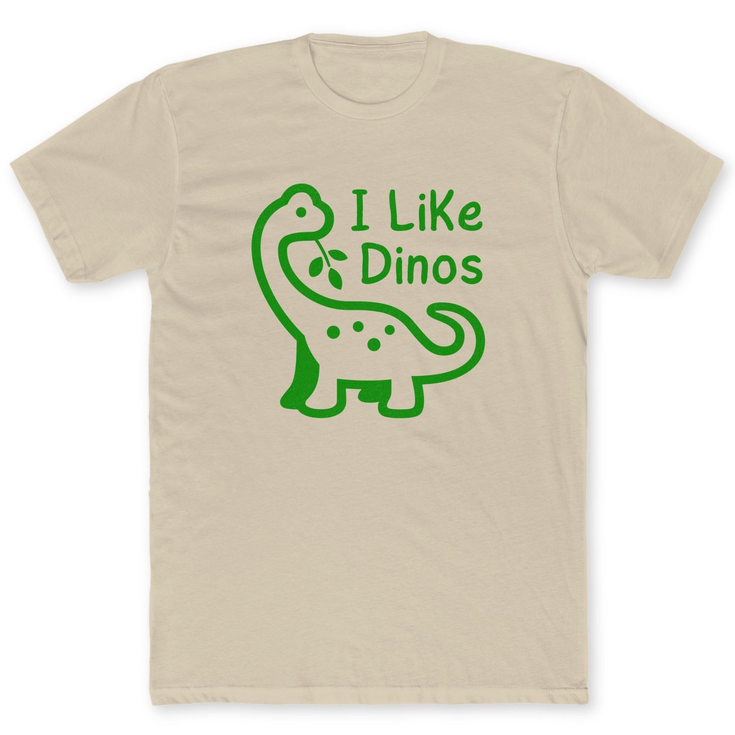 I Like Dinos T-Shirt - Funny Science Tee for Nerds & Geeks in Sand