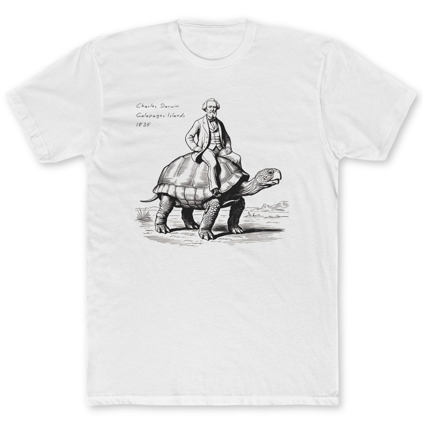 Darwin T-Shirt - Funny Science Tee for Nerds & Geeks in White