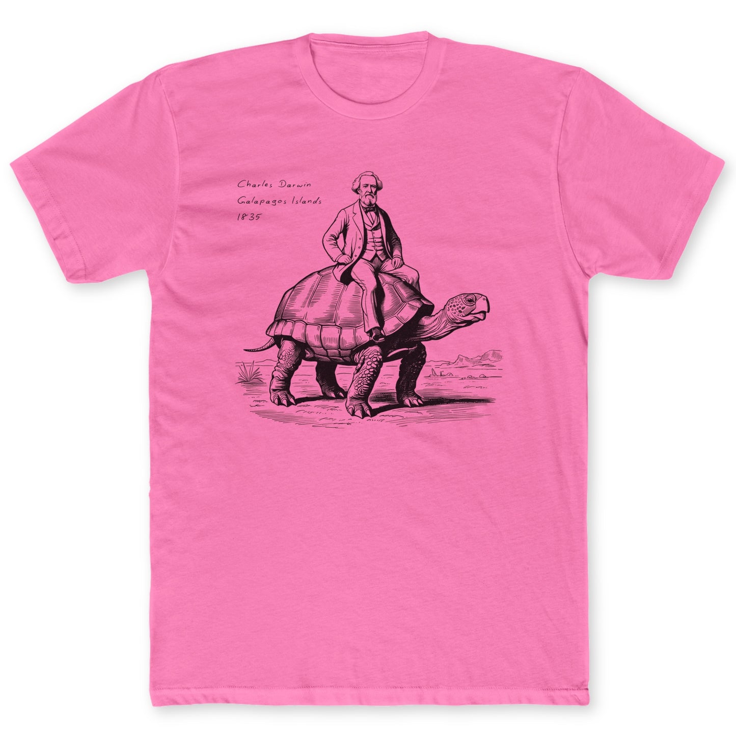 Darwin T-Shirt - Funny Science Tee for Nerds & Geeks in Azalea