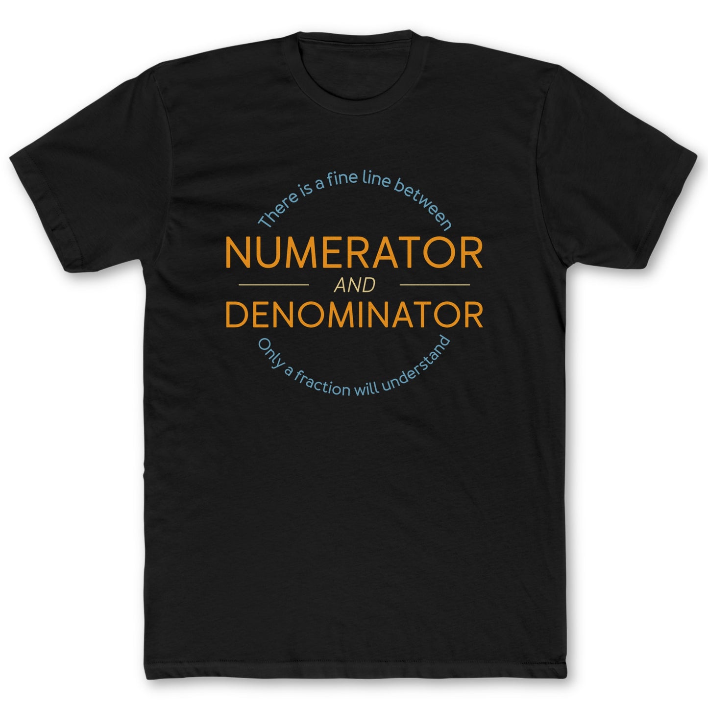 Fine Line T-Shirt - Funny Math Tee for Nerds & Geeks in Black