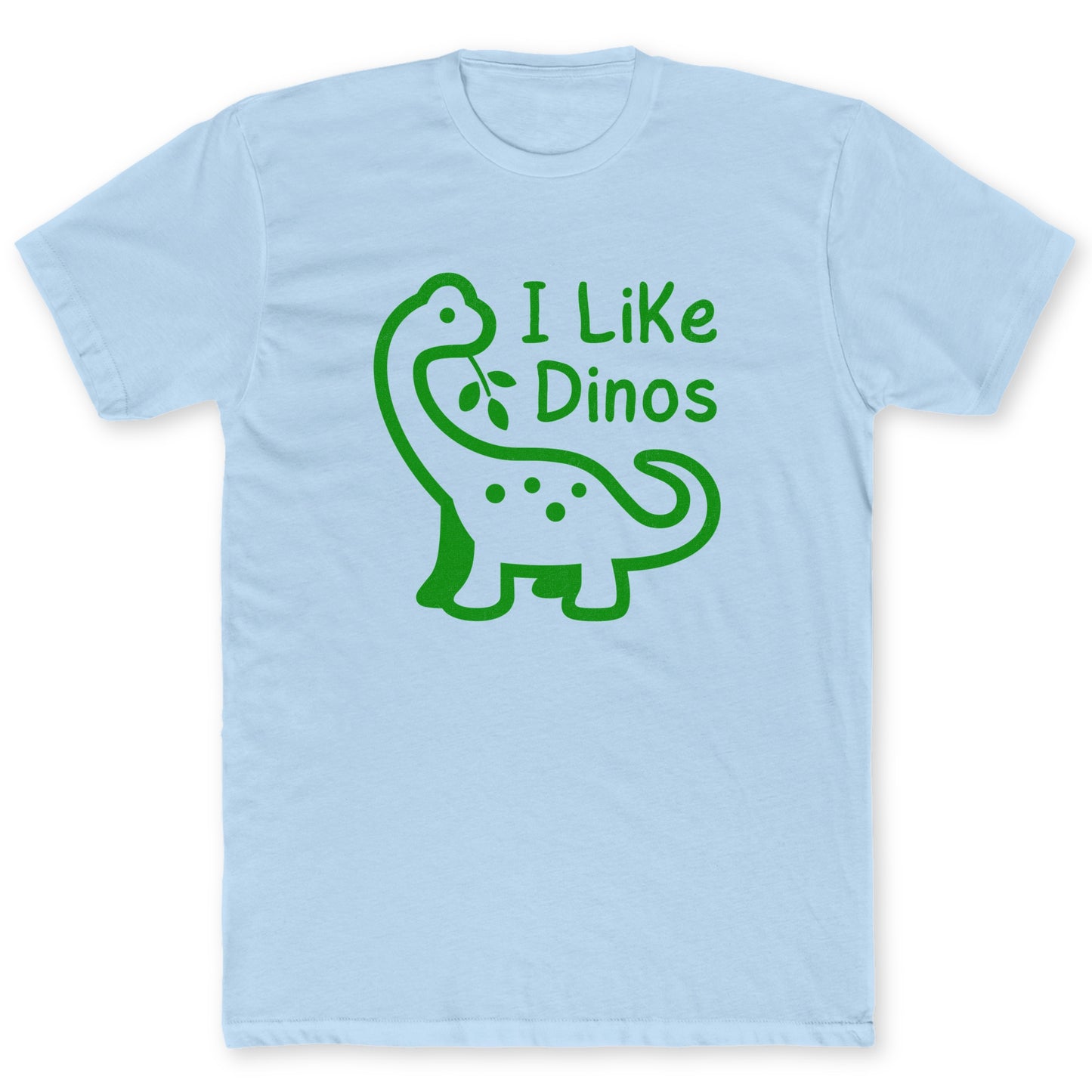 I Like Dinos T-Shirt - Funny Science Tee for Nerds & Geeks in Light Blue