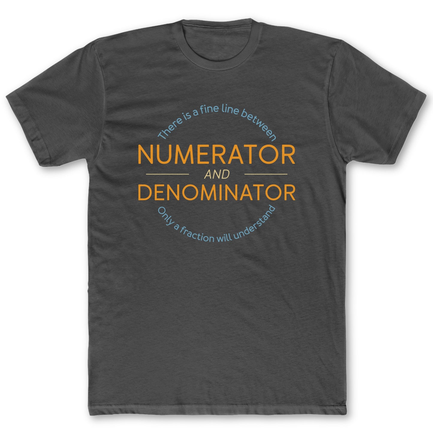Fine Line T-Shirt - Funny Math Tee for Nerds & Geeks in Charcoal
