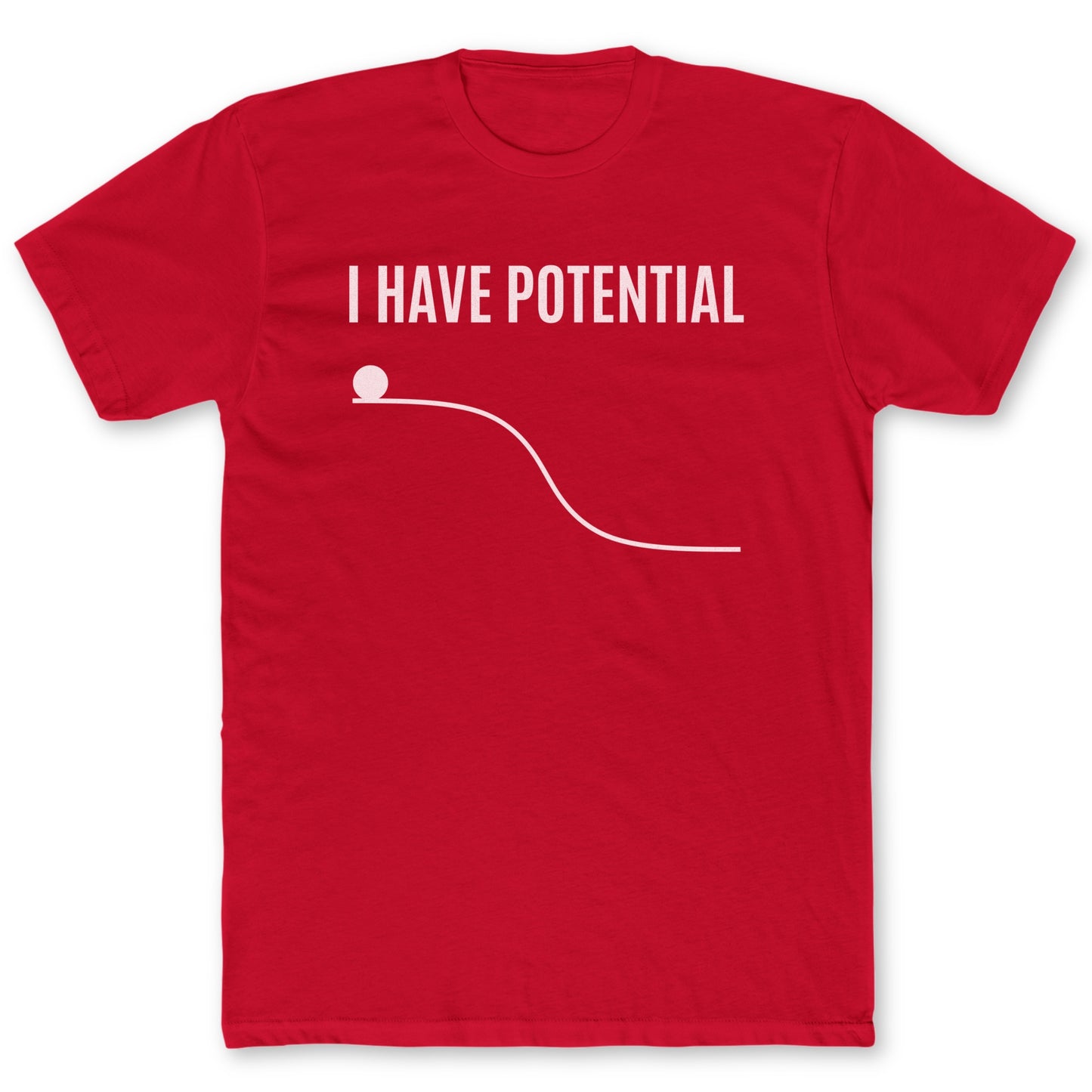 Potential T-Shirt - Funny Science Tee for Nerds & Geeks in Red