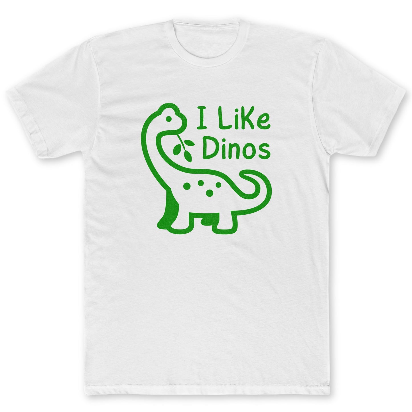 I Like Dinos T-Shirt - Funny Science Tee for Nerds & Geeks in White