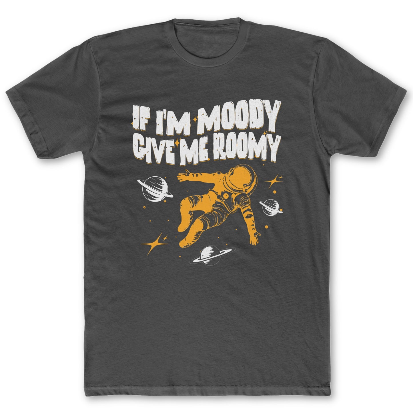 Moody T-Shirt - Funny Space Tee for Nerds & Geeks in Charcoal