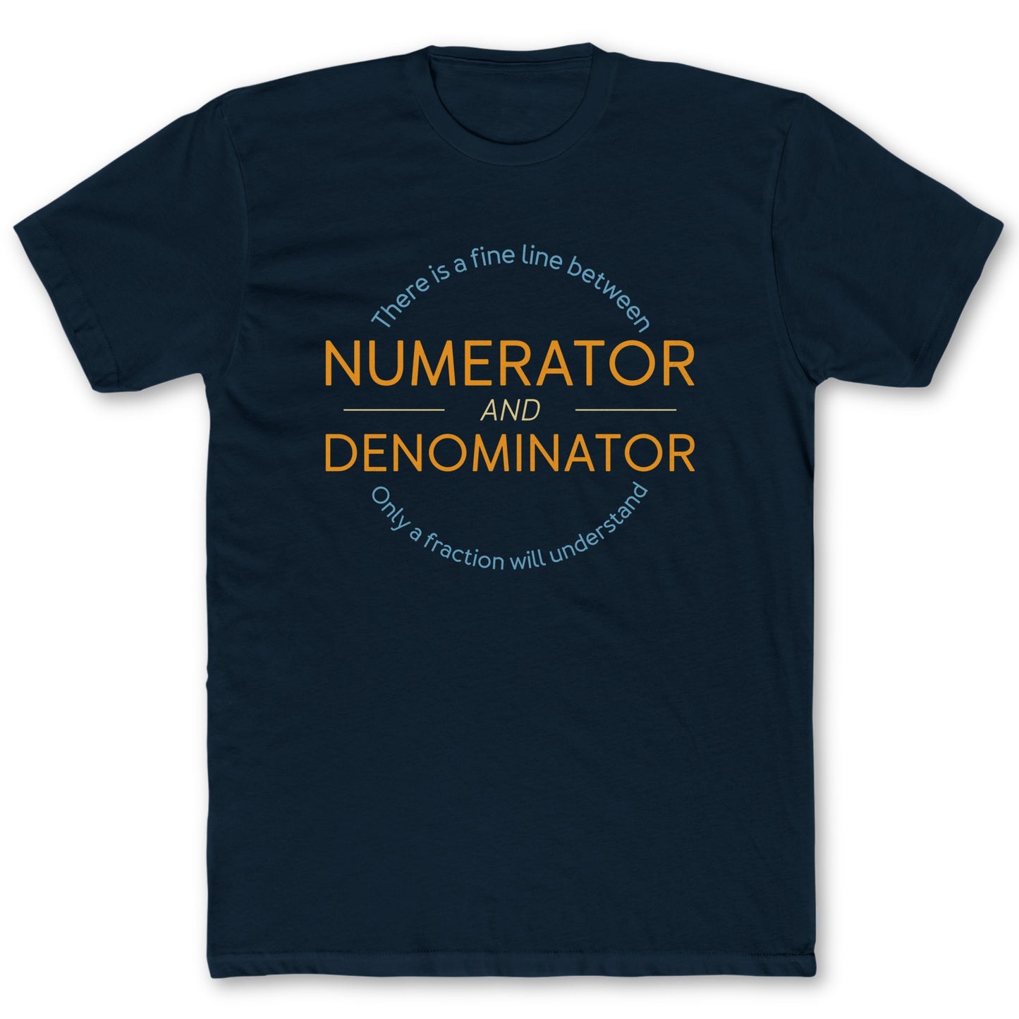 Fine Line T-Shirt - Funny Math Tee for Nerds & Geeks in Navy
