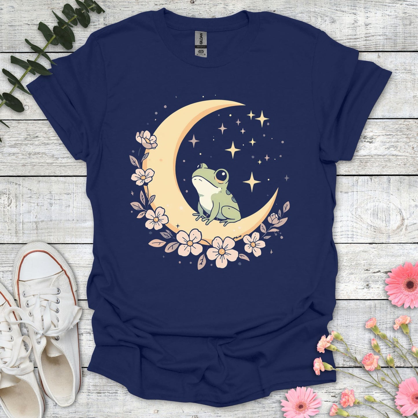 Frog Moon T-Shirt | Comfort Colors® 1717 Navy