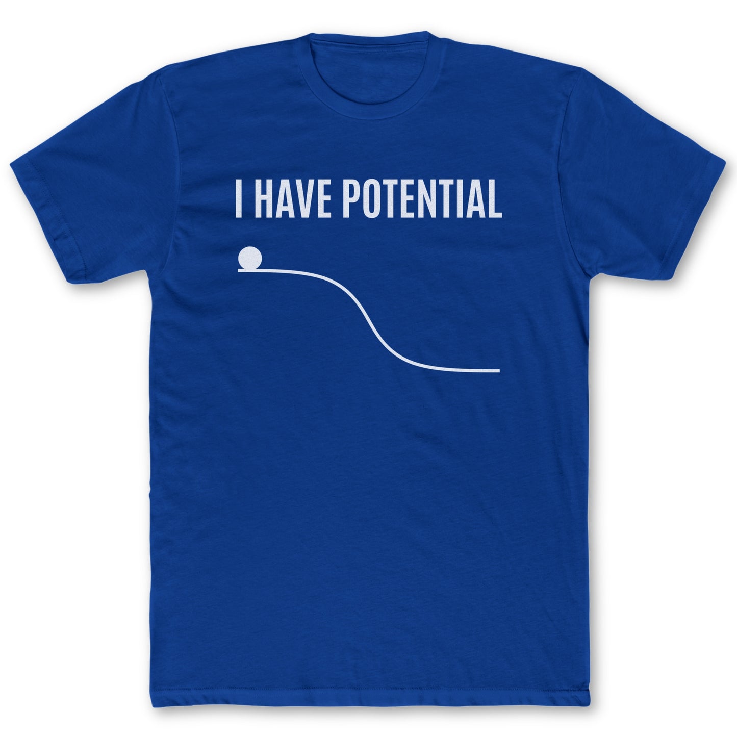 Potential T-Shirt - Funny Science Tee for Nerds & Geeks in Royal