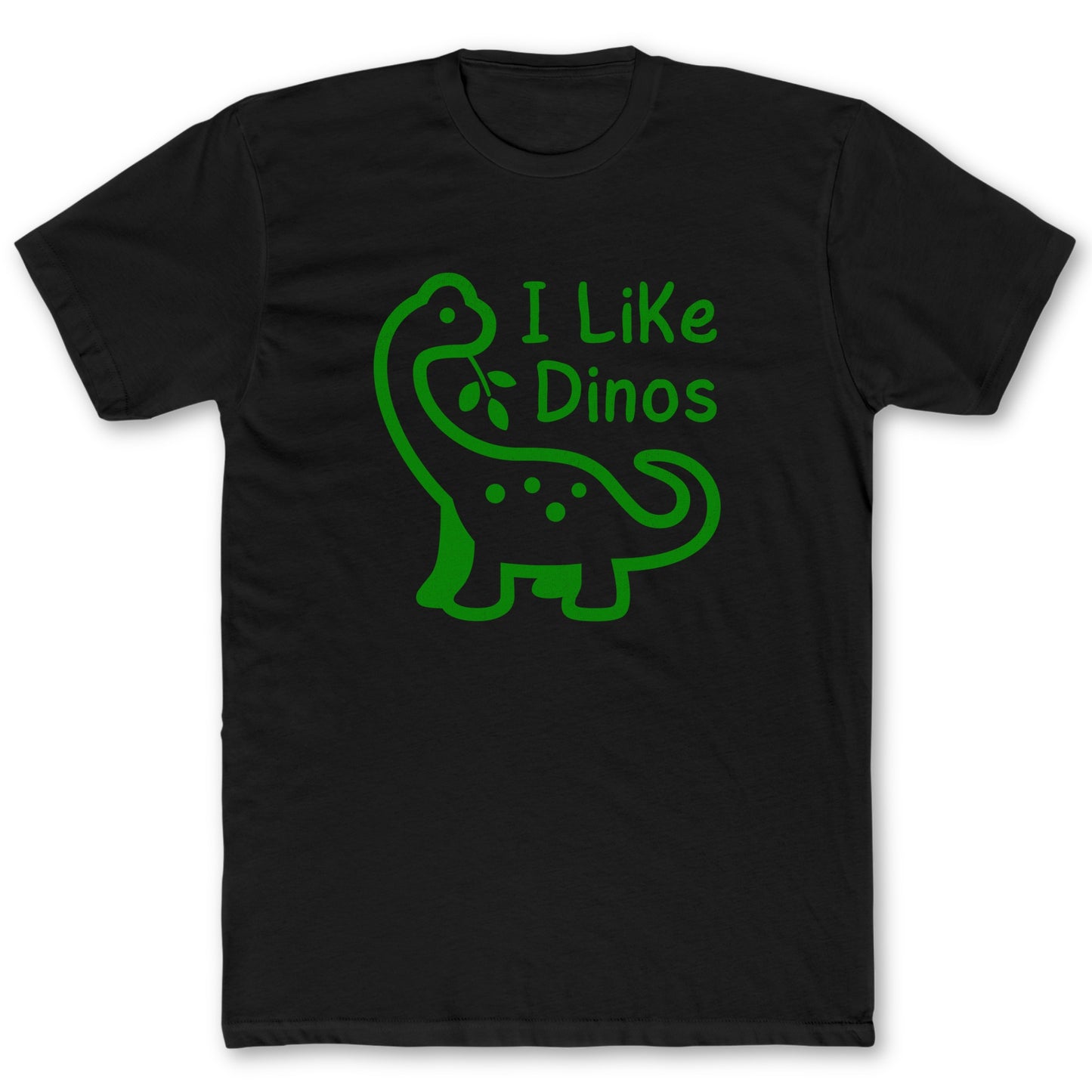 I Like Dinos T-Shirt - Funny Science Tee for Nerds & Geeks in Black