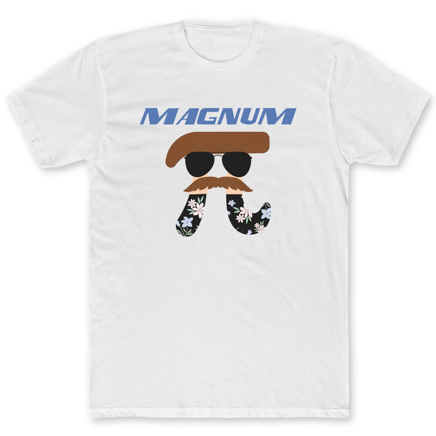 Magnum Pi T-Shirt - Funny Math Tee for Nerds & Geeks in White