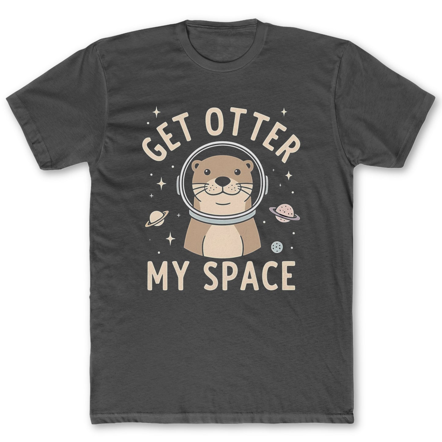 Get Otter My Space T-Shirt - Funny Space Tee for Nerds & Geeks in Charcoal