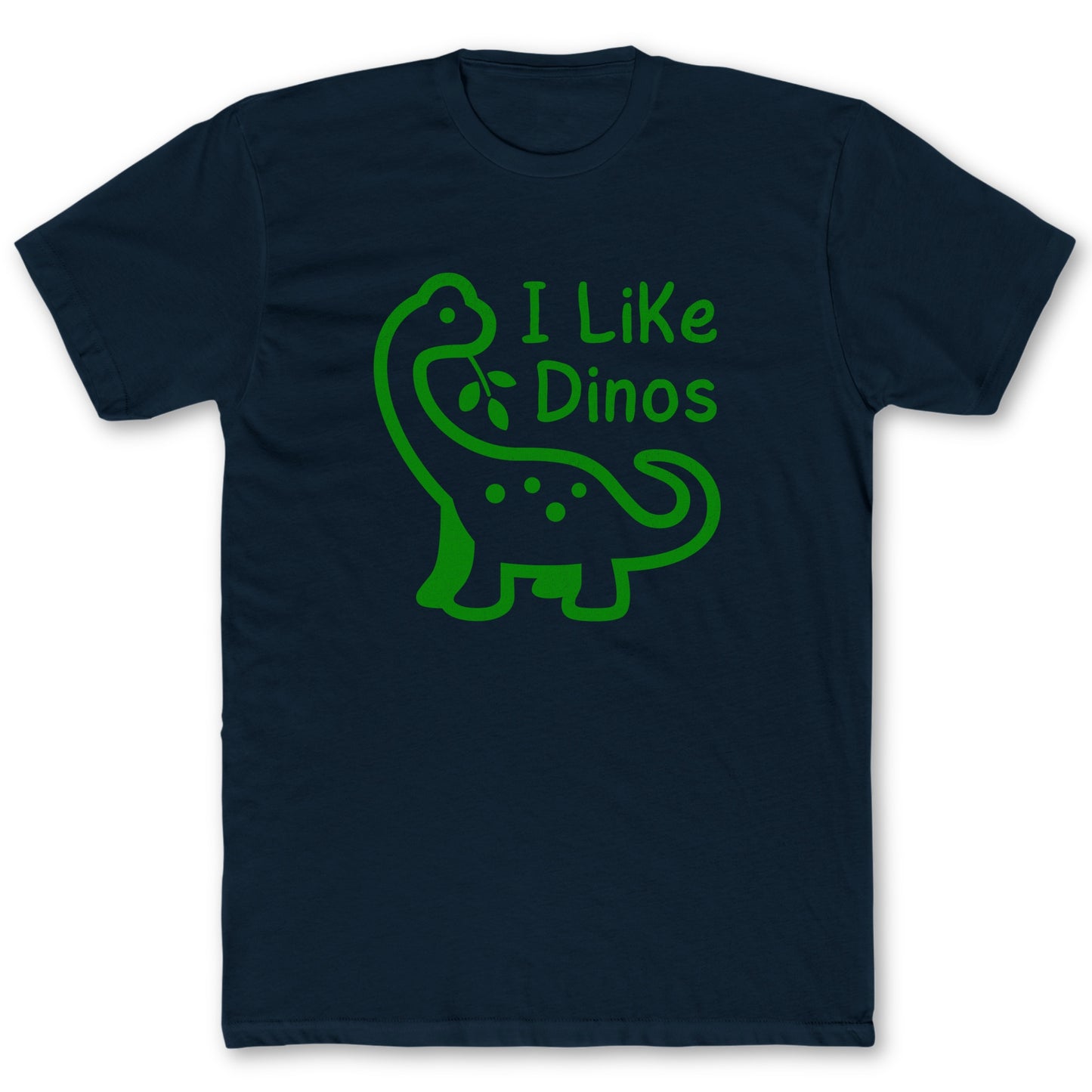 I Like Dinos T-Shirt - Funny Science Tee for Nerds & Geeks in Navy