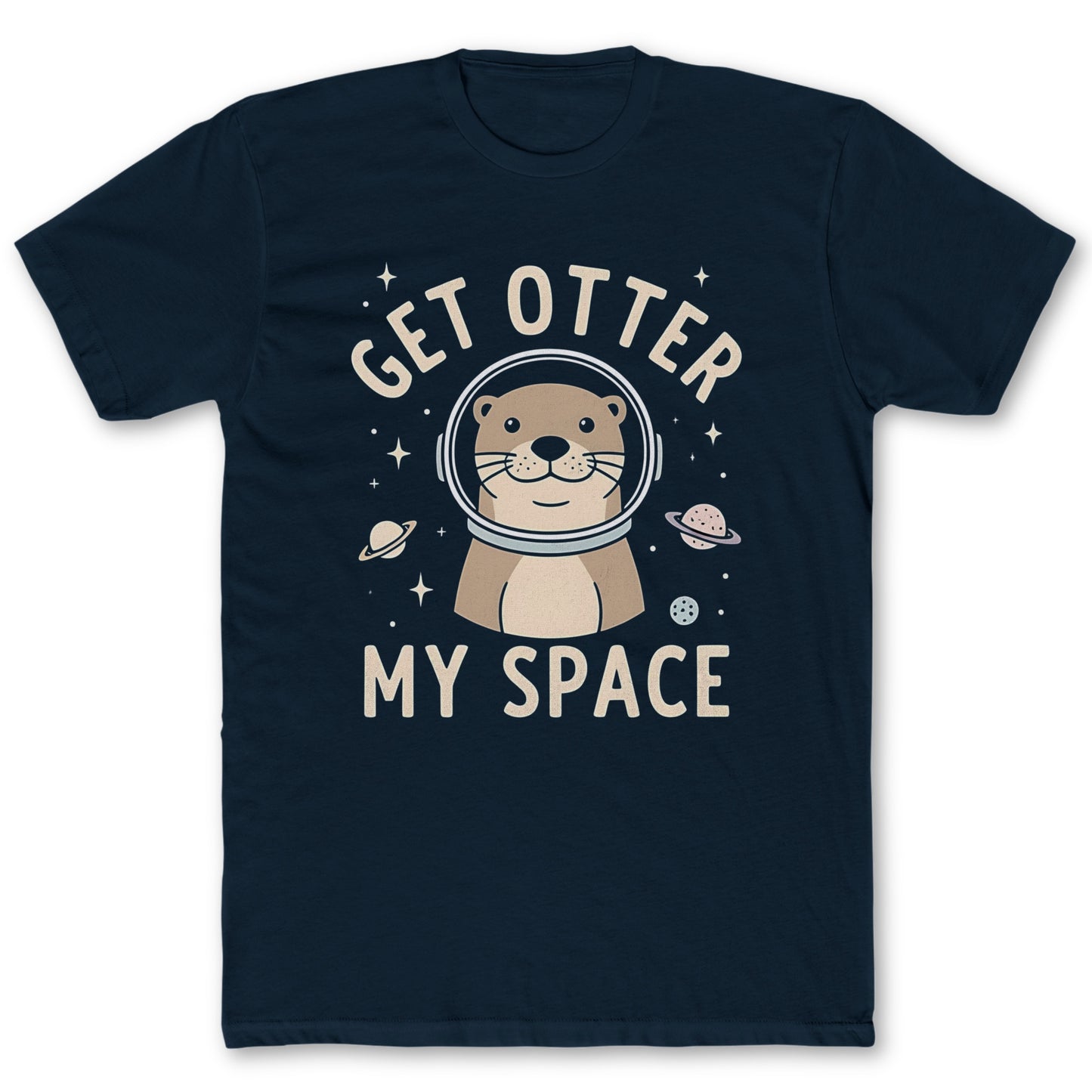 Get Otter My Space T-Shirt - Funny Space Tee for Nerds & Geeks in Navy