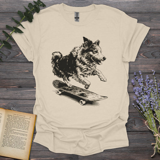 Dog Skater T-Shirt | Comfort Colors® 1717 Natural