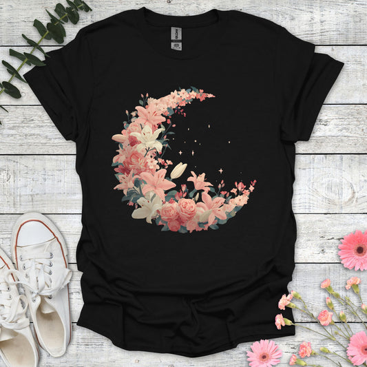 Flower Moon T-Shirt | Comfort Colors® 1717 Black Boba