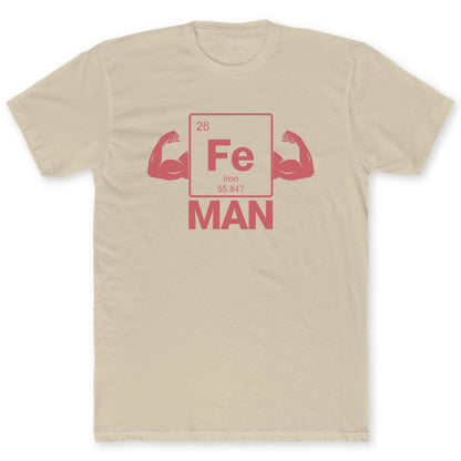 Iron Man T-Shirt - Funny Science Tee for Nerds & Geeks in Sand