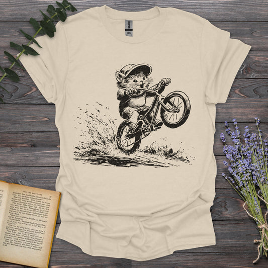 Mouse Bike T-Shirt | Comfort Colors® 1717 Natural