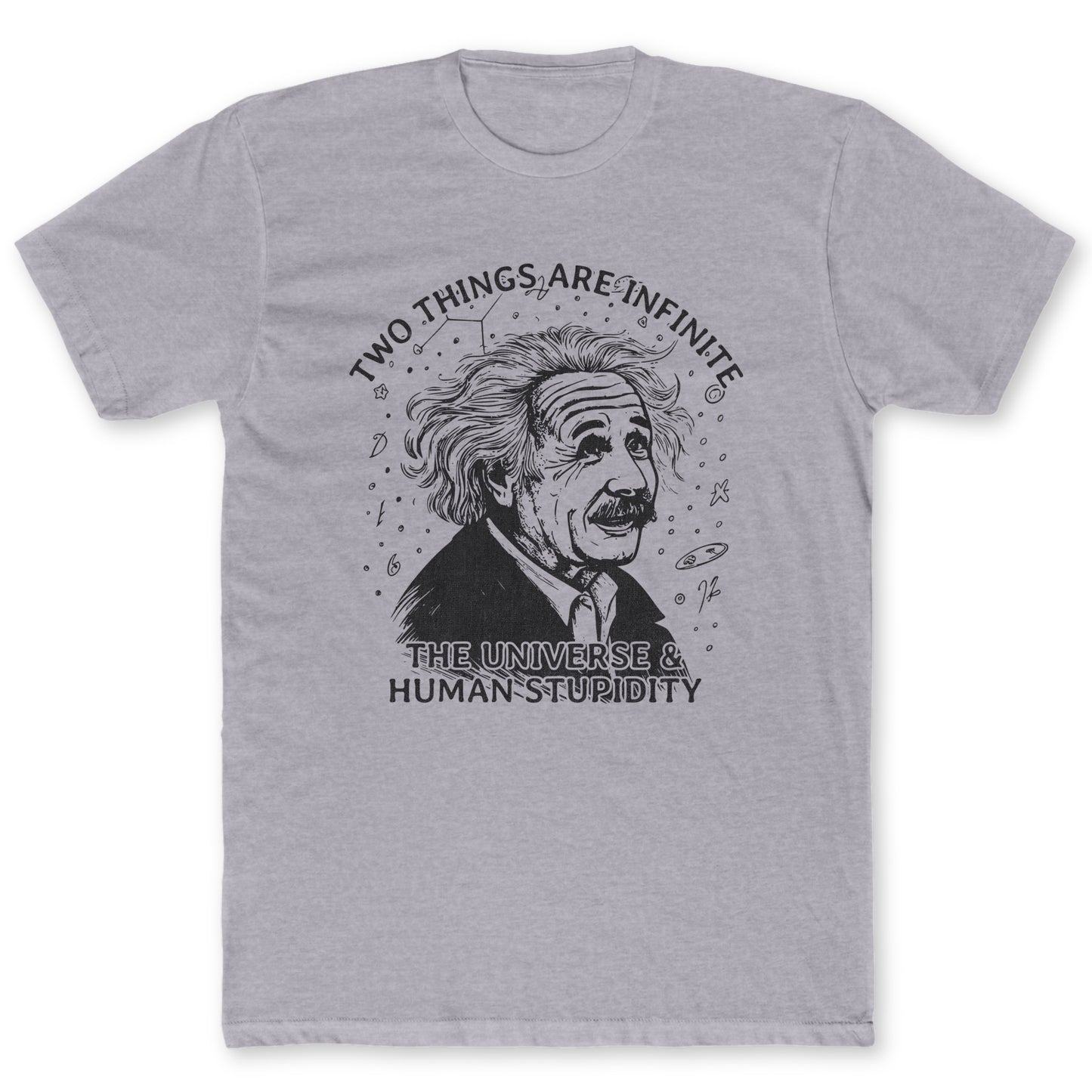 Human Stupidity T-Shirt - Funny Science Tee for Nerds & Geeks in Sport Grey