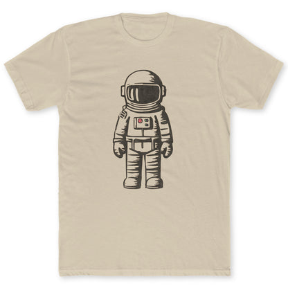 Astronaut Sketch T-Shirt - Funny Space Tee for Nerds & Geeks in Sand