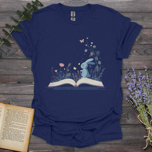 Book Bunny T-Shirt | Comfort Colors® 1717 Navy