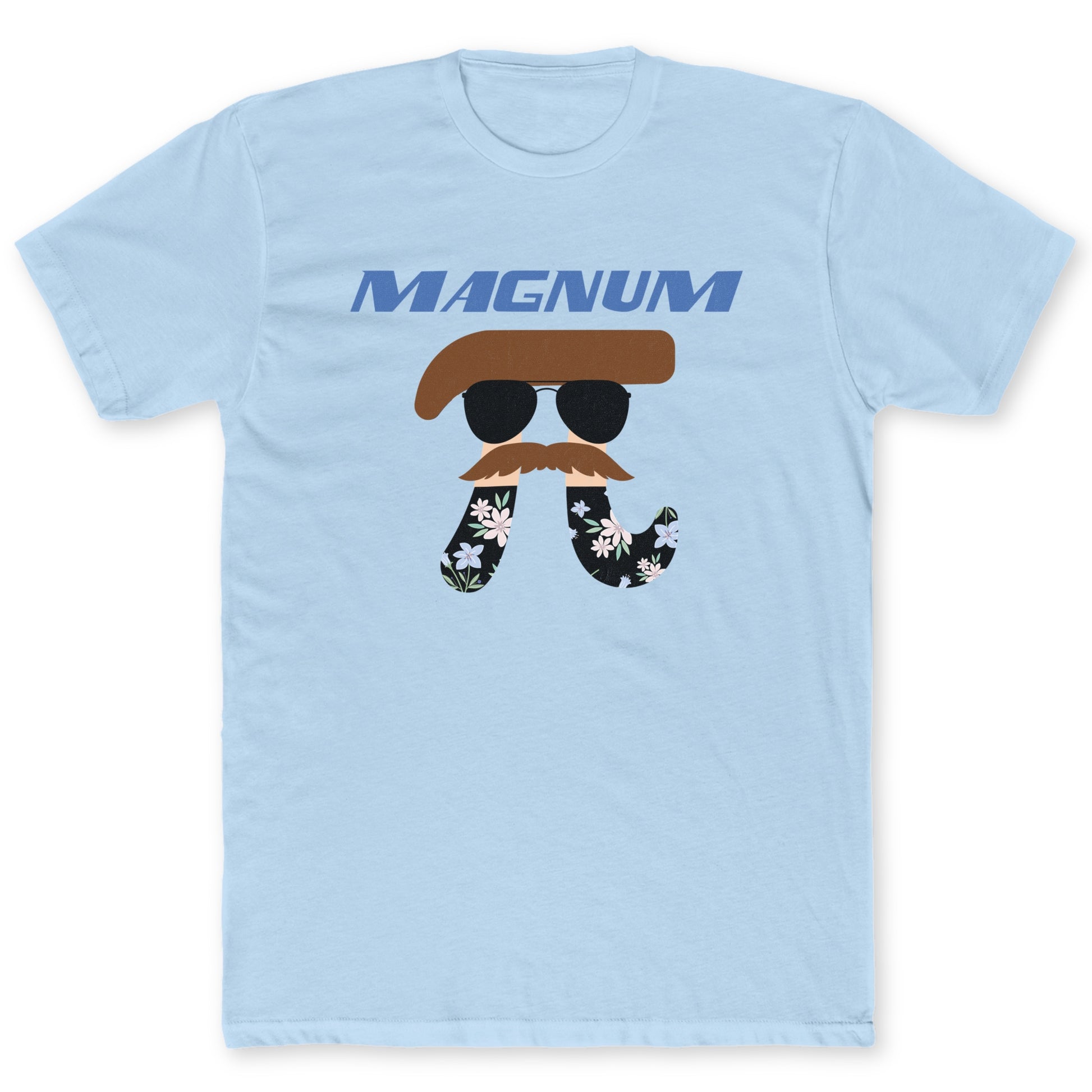 Magnum Pi T-Shirt - Funny Math Tee for Nerds & Geeks in Light Blue