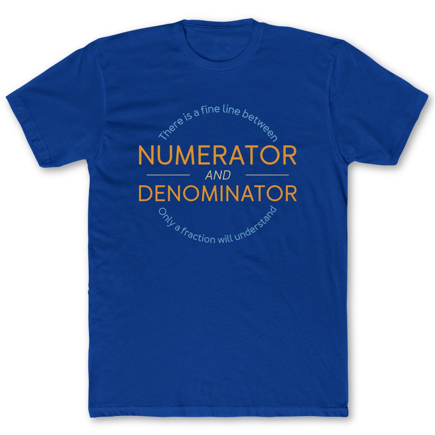 Fine Line T-Shirt - Funny Math Tee for Nerds & Geeks in Royal