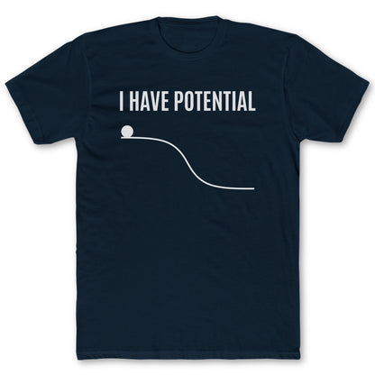 Potential T-Shirt - Funny Science Tee for Nerds & Geeks in Navy