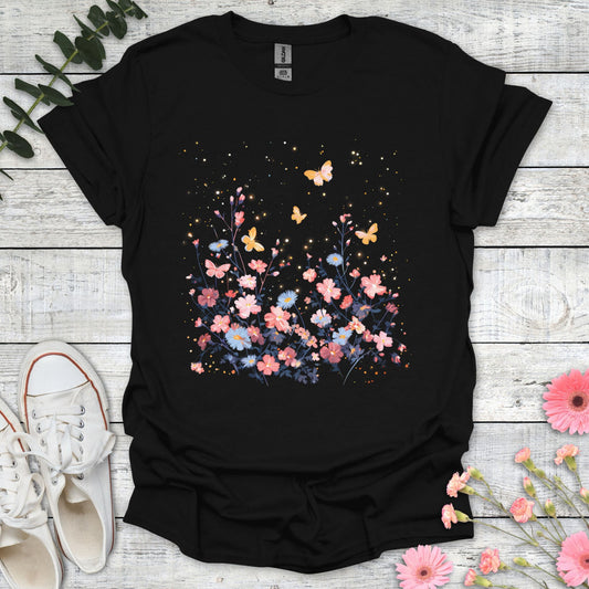 Night Garden T-Shirt | Comfort Colors® 1717 Black Boba