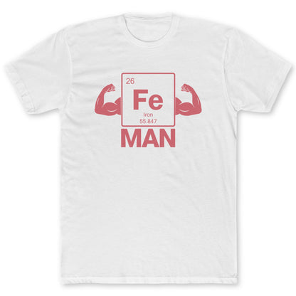 Iron Man T-Shirt - Funny Science Tee for Nerds & Geeks in White