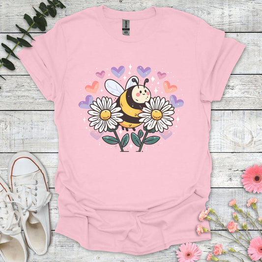 Chubby Bee T-Shirt | Comfort Colors® 1717 Light Pink