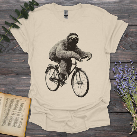 Biker Sloth T-Shirt | Comfort Colors® 1717 Natural
