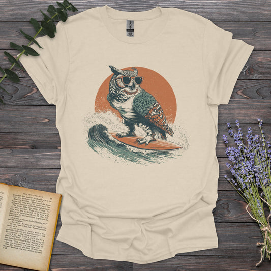 Surf Owl T-Shirt | Comfort Colors® 1717 Natural