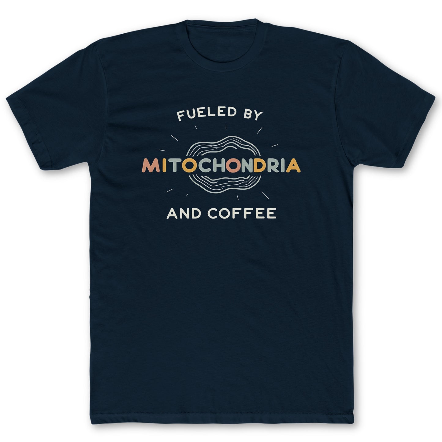 Mitochondria T-Shirt - Funny Science Tee for Nerds & Geeks in Navy
