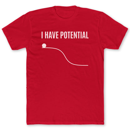 Potential T-Shirt - Funny Science Tee for Nerds & Geeks in Red