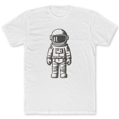 Astronaut Sketch T-Shirt - Funny Space Tee for Nerds & Geeks in White