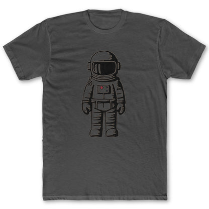 Astronaut Sketch T-Shirt - Funny Space Tee for Nerds & Geeks in Charcoal