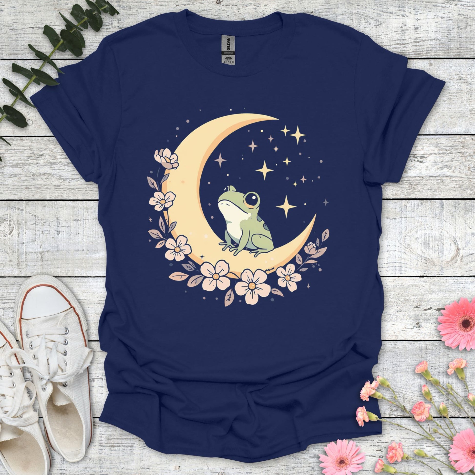 Frog Moon T-Shirt | Comfort Colors® 1717 Navy