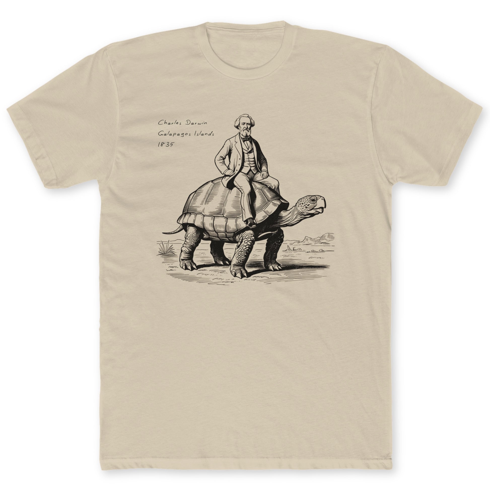 Darwin T-Shirt - Funny Science Tee for Nerds & Geeks in Sand