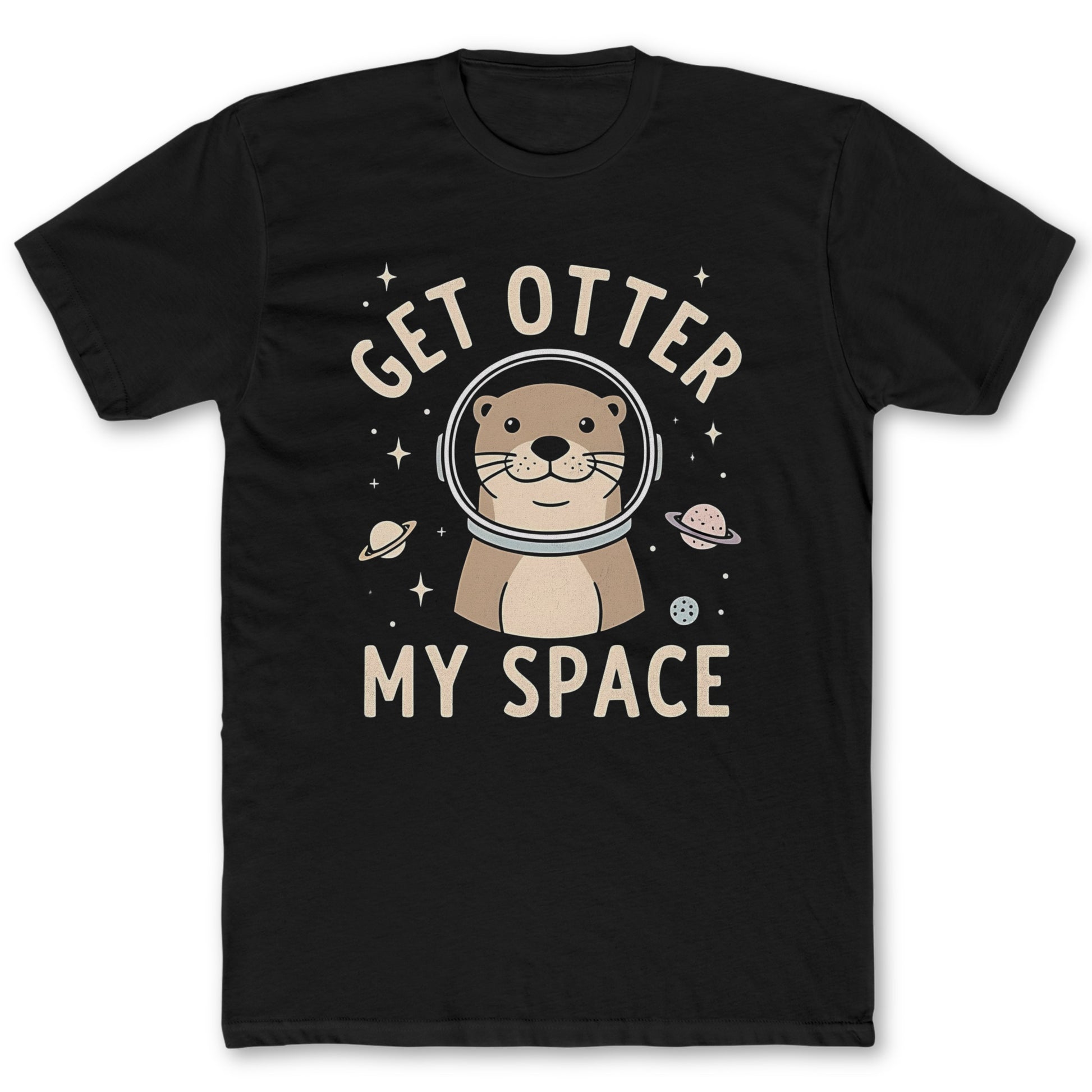 Get Otter My Space T-Shirt - Funny Space Tee for Nerds & Geeks in Black