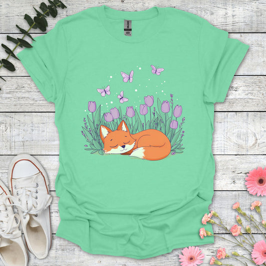 Fox Nap T-Shirt | Comfort Colors® 1717 Mint