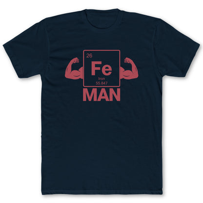 Iron Man T-Shirt - Funny Science Tee for Nerds & Geeks in Navy
