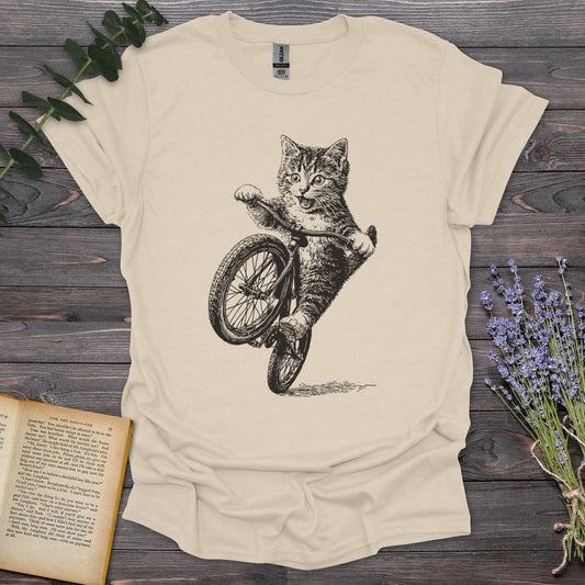 Kitten Bike T-Shirt | Comfort Colors® 1717 Natural