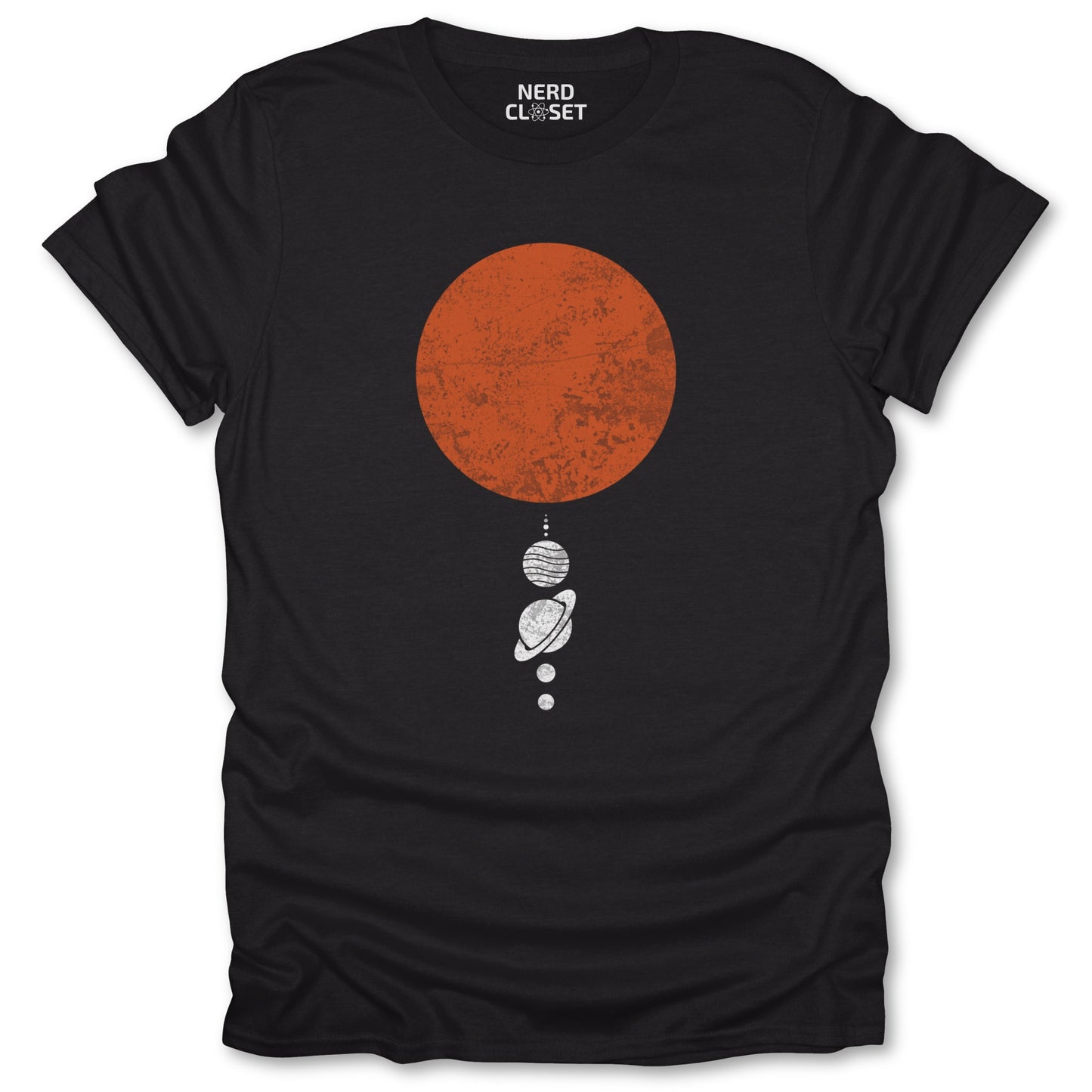 To Scale Solar System T-Shirt - Funny Space Tee for Nerds & Geeks in Black