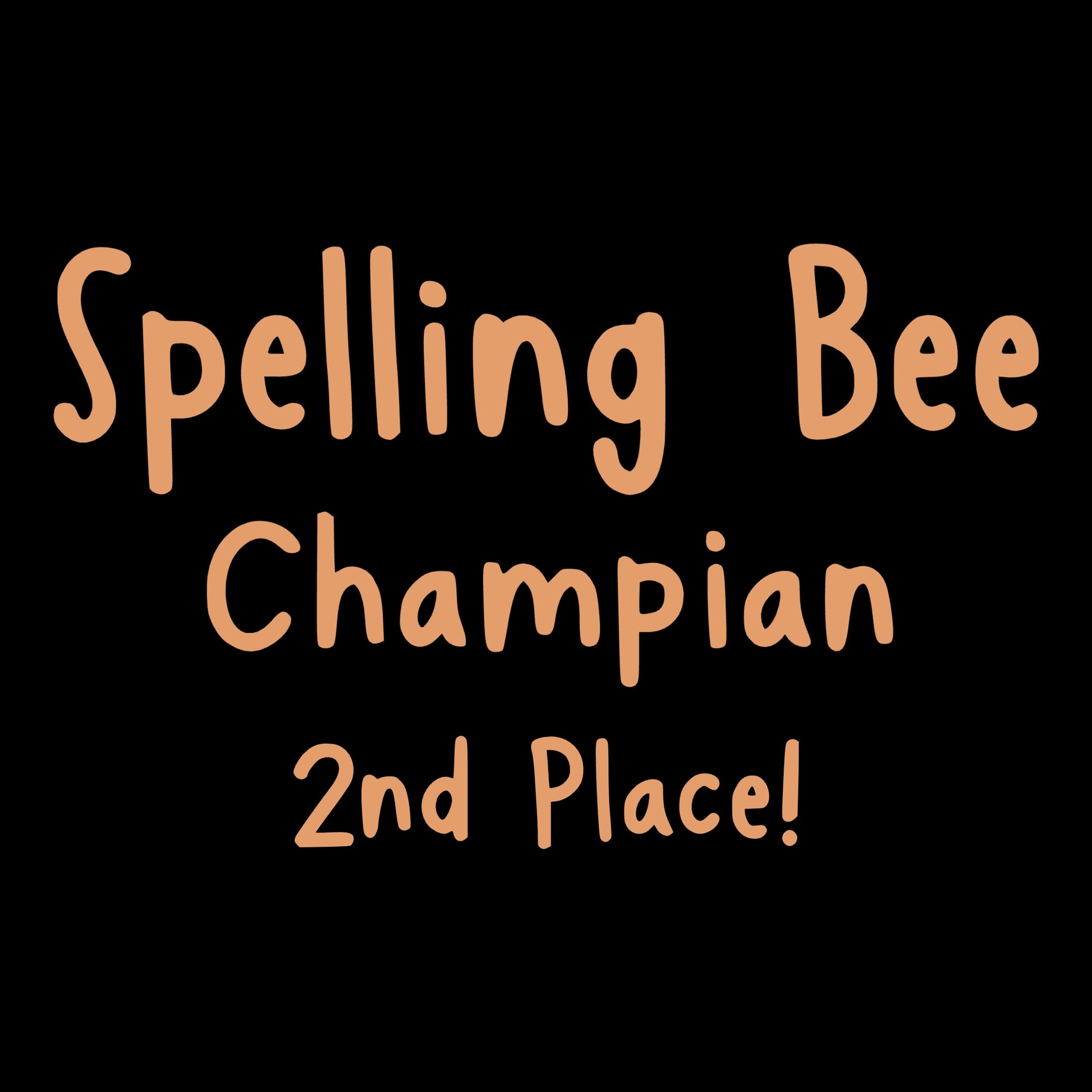 Spelling Bee Champian Design - Funny Bookish Design for Nerds & Geeks in Black