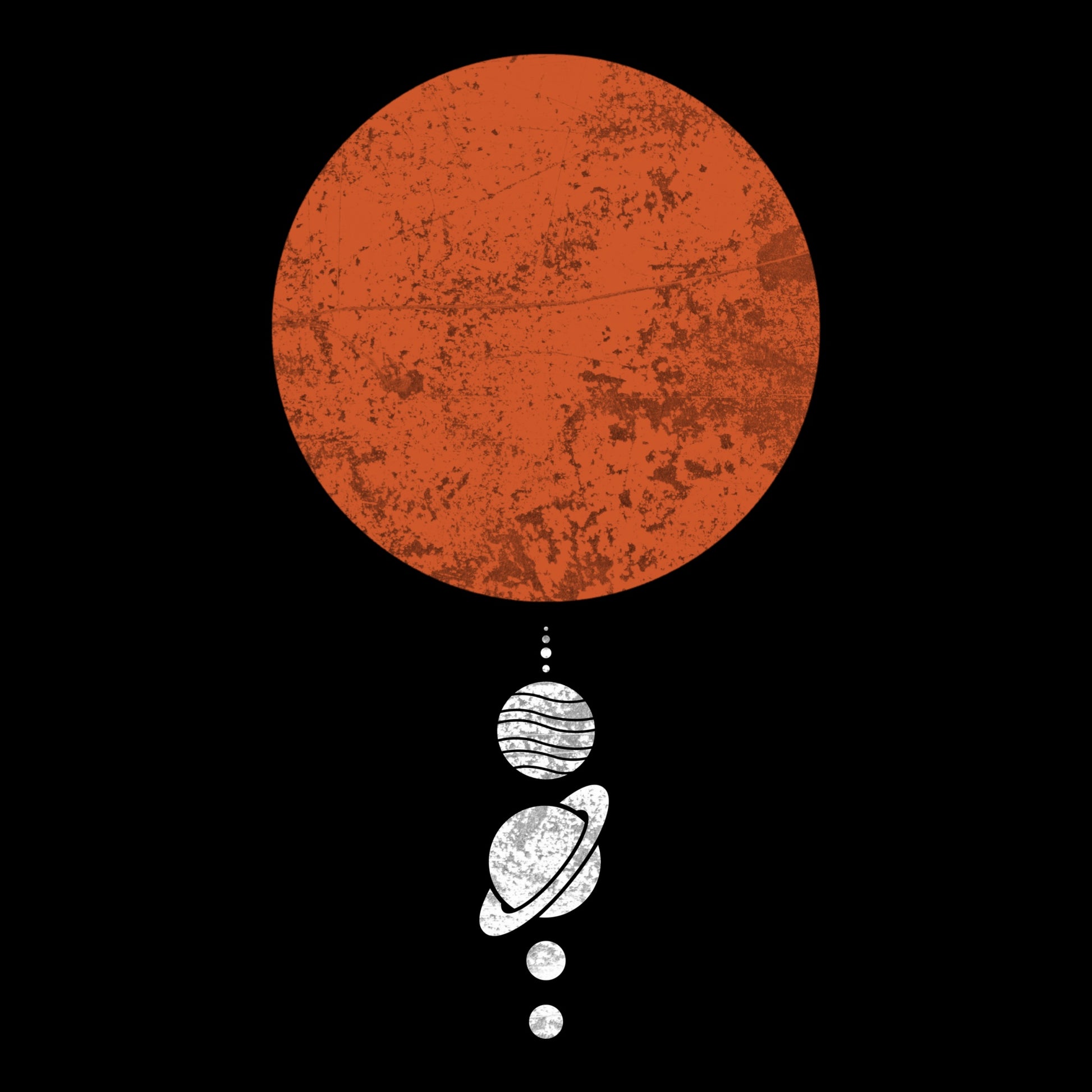 To Scale Solar System T-Shirt - Funny Space Tee for Nerds & Geeks in Black